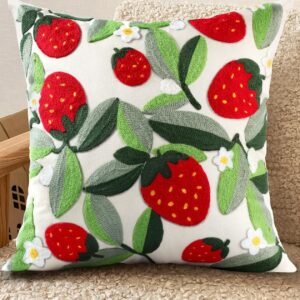 Embroidered throw pillows